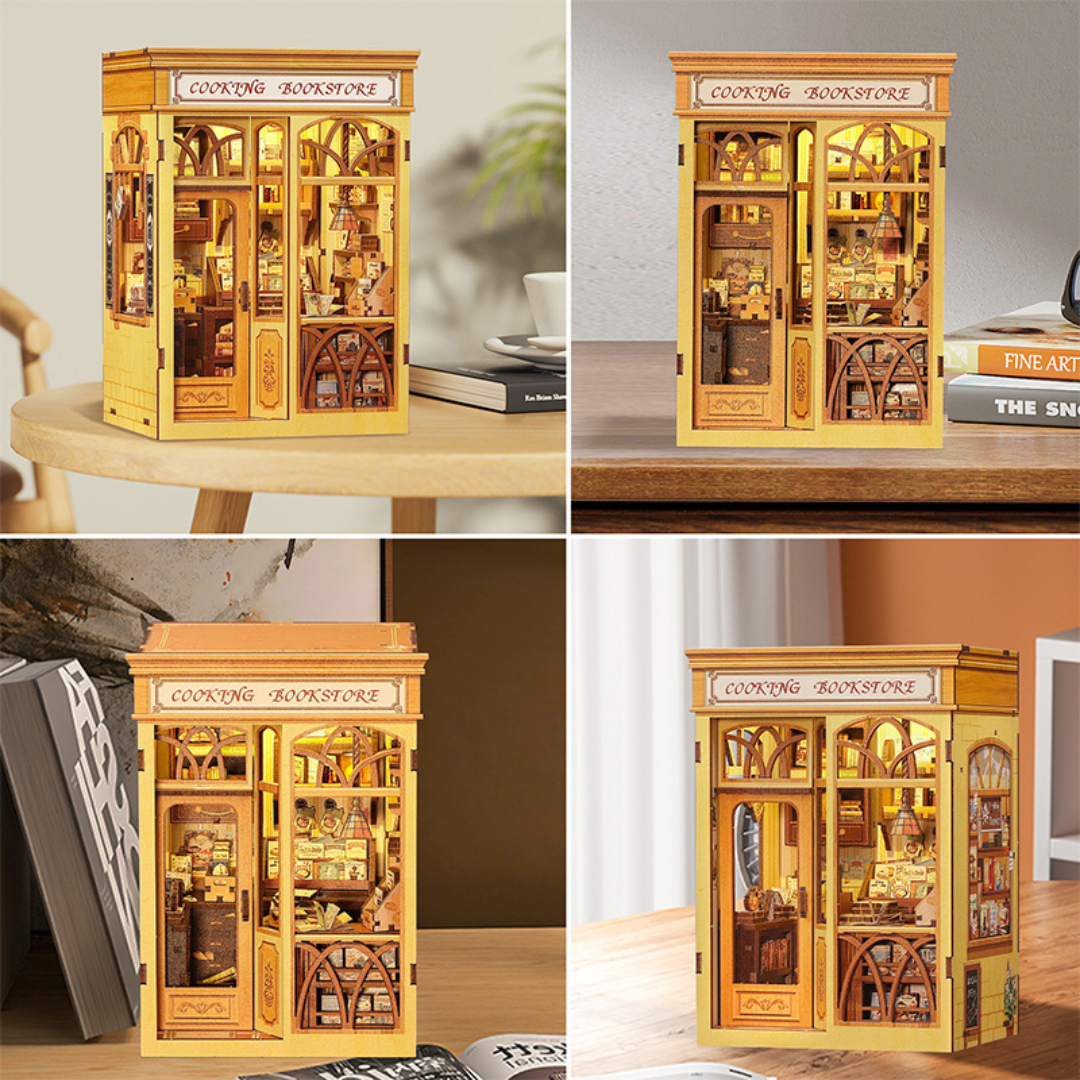DIY Book Nook - Kuchařská knihkupectví | Cutebee – LED osvětlení po setmění