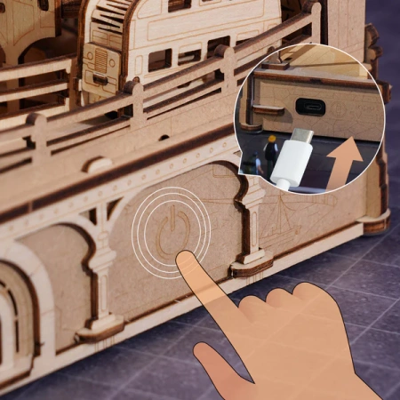 Dřevěná sada Puzzle 3D - Marble Travel London | ROKR