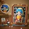 DIY 3D mini kostky - Dívka s perlou