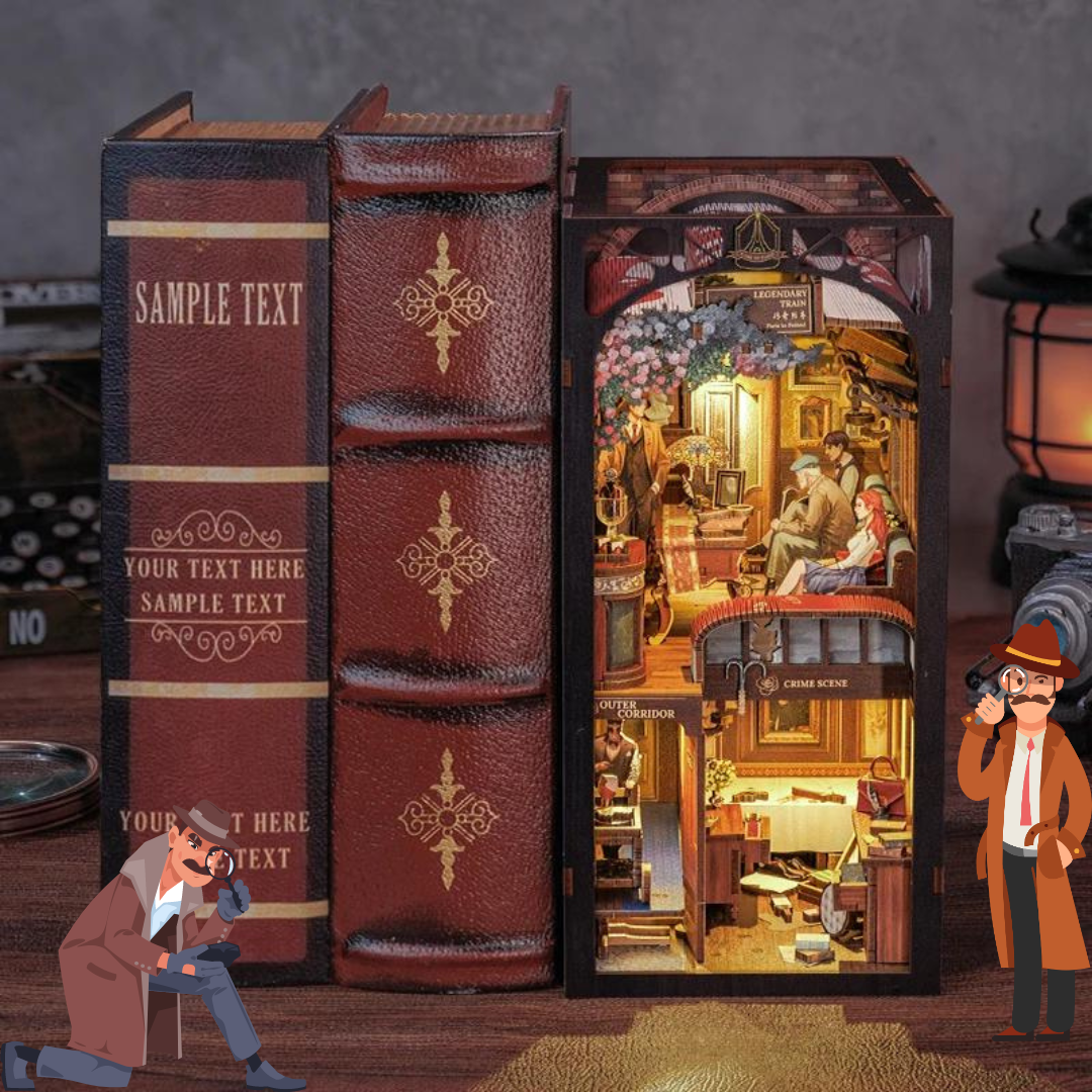 Světlo, které oživí příběh – DIY Book Nook - Train Mystery | Cutebee