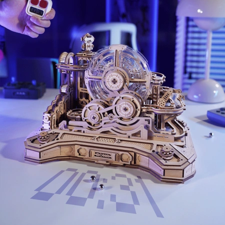 Dřevěná kuličková dráha 3D puzzle Gear Ball Challenge | ROKR