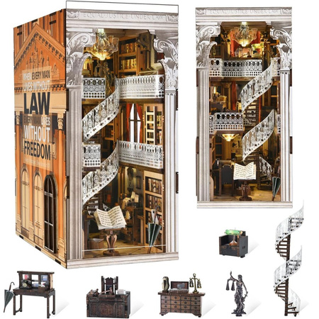 DIY Book Nook - Právnická knihovna Law Library | MiniCity