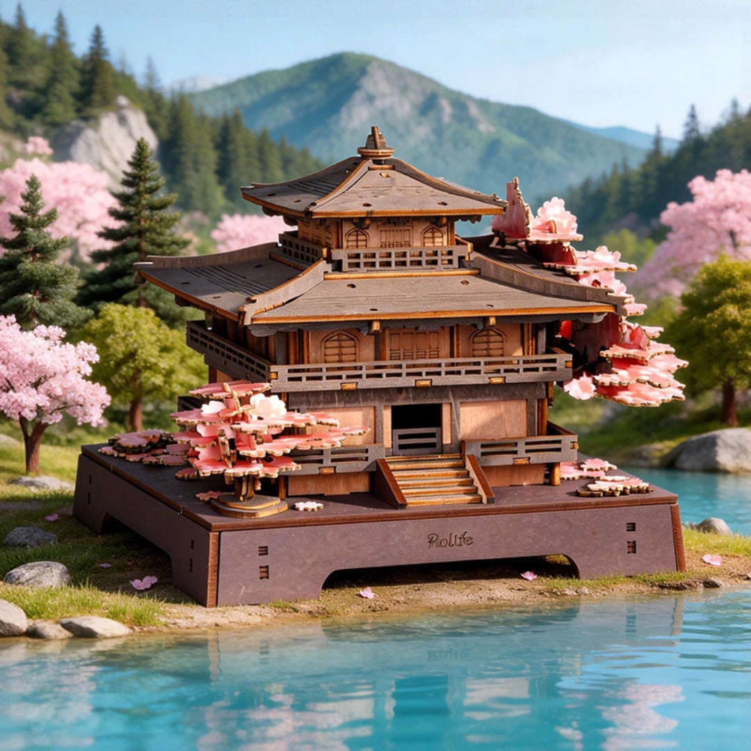 Sakura Pavilion – 3D puzzle Rolife, japonský zenový pavilon