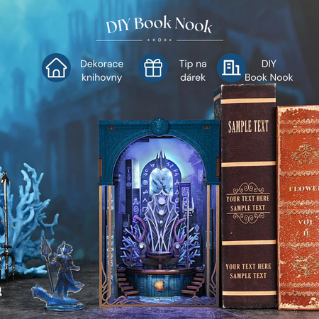 DIY Book Nook - Trůn Aqua | Minicity Miniature House