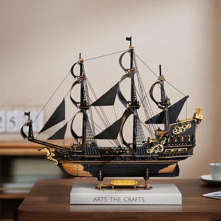 Dřevěná sada Puzzle 3D - Pirátská loď | Rokr gift dřevěné puzzle