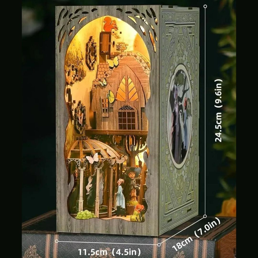 DIY Book Nook - Čaroděj ze země Oz – rozměry modelu