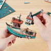 Lucky Trawler – 3D puzzle ROKR, rybářský kutr s hrací skříňkou na výkyvném stojanu