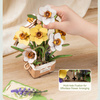 Kytice narcisů – 3D puzzle Rowood, dřevěná, neuvadne