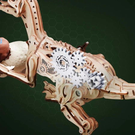 Dřevěná sada Puzzle 3D - Velociraptor | Rokr gift dřevěné puzzle