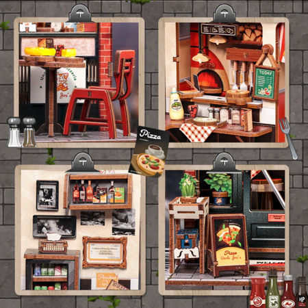 DIY Book Nook - Pizzerie | Cutebee Mini house