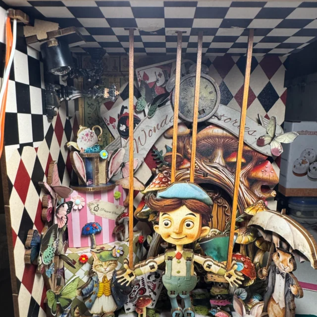 Puppet Theatre – DIY Book Nook Joincon | 3D puzzle Dárek – LED osvětlení po setmění