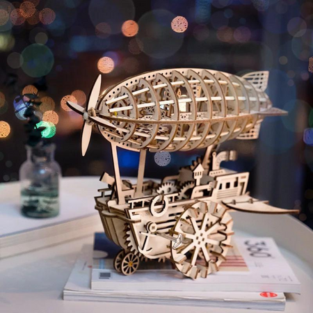 Dřevěná sada Puzzle 3d - Vzducholoď | Robotime
