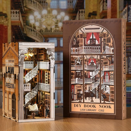 DIY Book Nook - Právnická knihovna Law Library | MiniCity