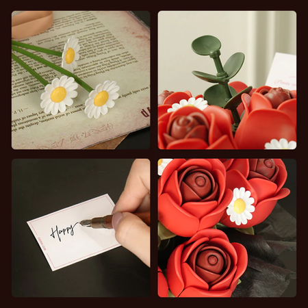 Puzzle 3D – Red Rose Bouquet | ROKR