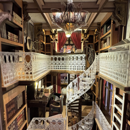 DIY Book Nook - Právnická knihovna Law Library | MiniCity