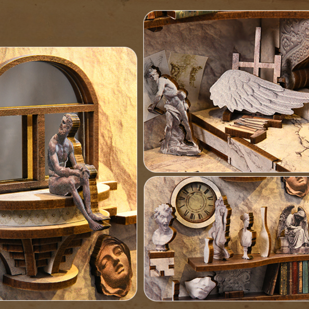 Hloubka, která překvapí – DIY Book Nook – Sochařský ateliér