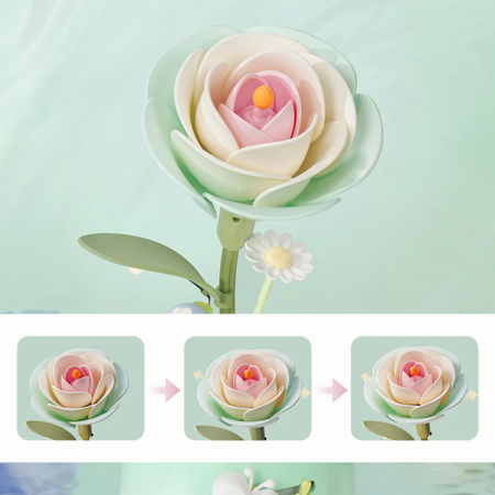 Puzzle 3D – Minty Camellia Lamp | ROKR