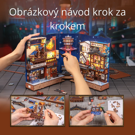Tsutenkaku Ichiban Street – DIY Book Nook CuteBee | 3D puzzle Dárek