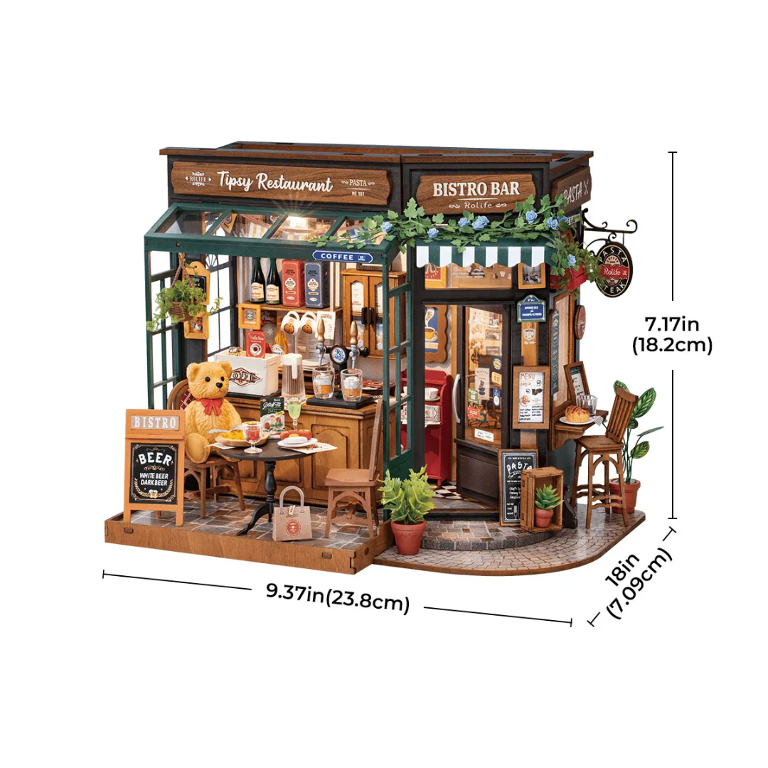 Tipsy Bar Restaurant – Mini domeček 3D | Rolife – rozměry modelu