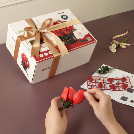 Puzzle 3D – Red Rose Bouquet | ROKR