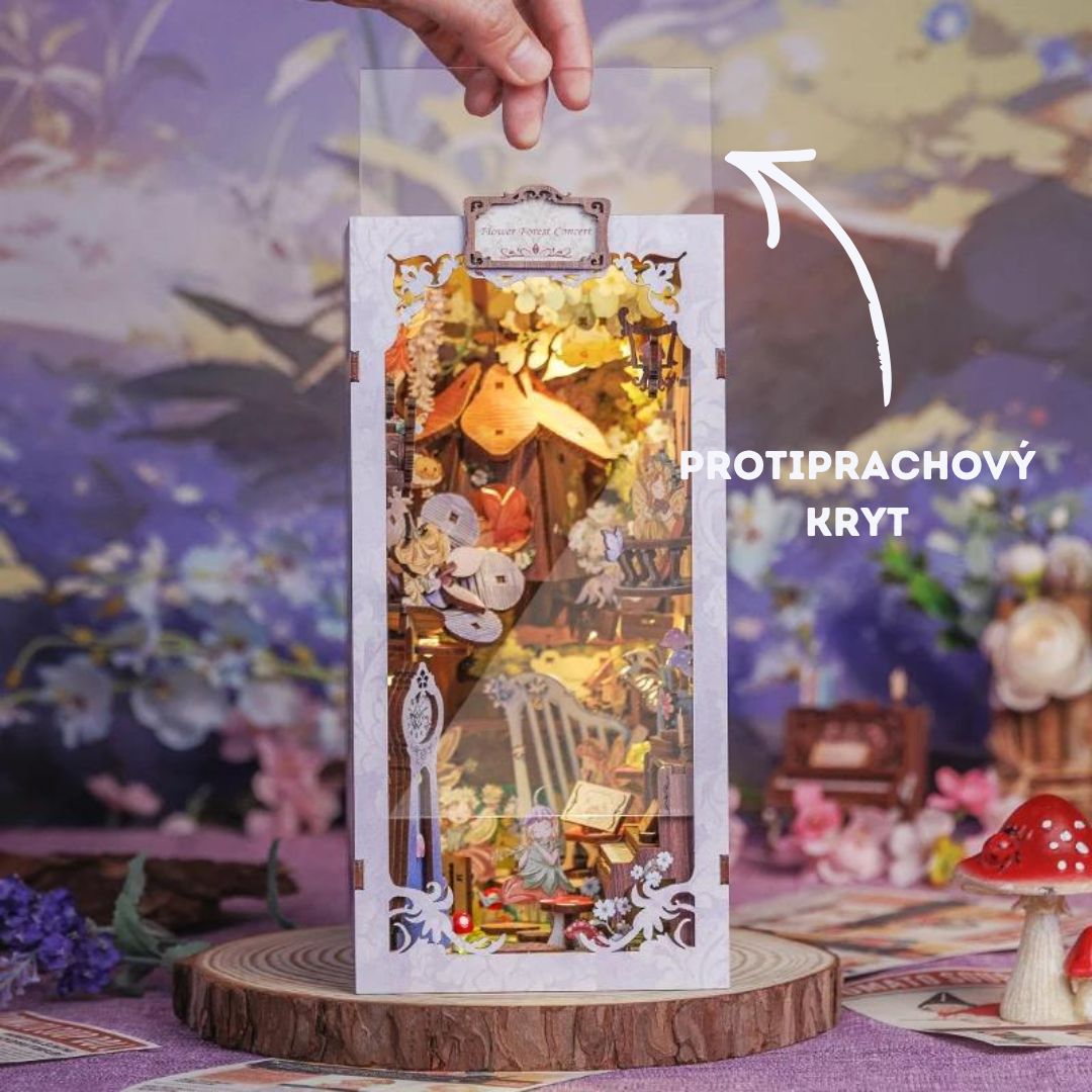 Světélka mezi listy – DIY Book Nook - Koncert v lese | Cutebee