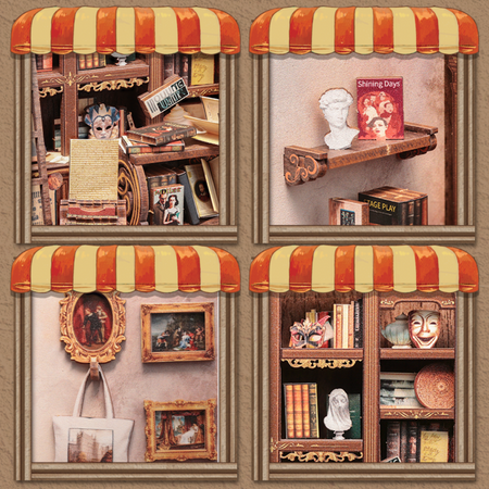 DIY Book Nook - Drama Bookshop | Cutebee