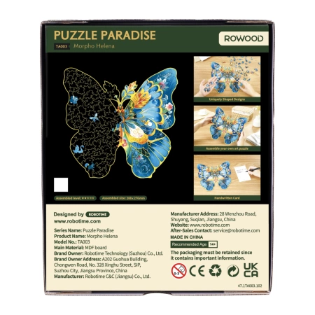 Dřevěný Puzzle - Motýl | ROWOOD Rolife