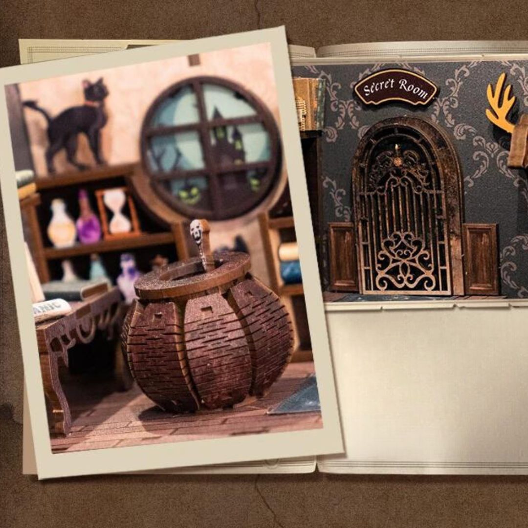Kouzelný záblesk ve tmě – DIY Book Nook - Magic Pharmacist | Cutebee