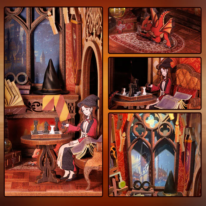 Plamen, který nikdy nezhasne – DIY Book Nook -  Flame Dragon | Cutebee 3D Mini dům