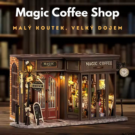 DIY Domeček miniatur - Magic Coffee Shop | Domeček miniatur Cutebee