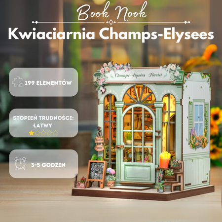 Vánoční sada Book Nook - Champs-Elysees květinářství | Cutebee