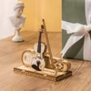 Dřevěná sada Puzzle 3D - Housle Robotime