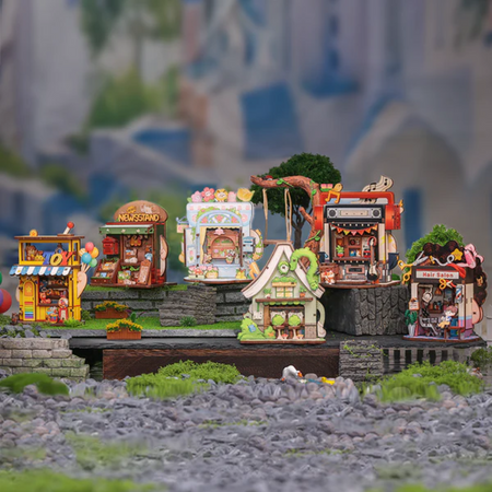 Dřevěná stavebnice Puzzle 3D - Knihkupectví
